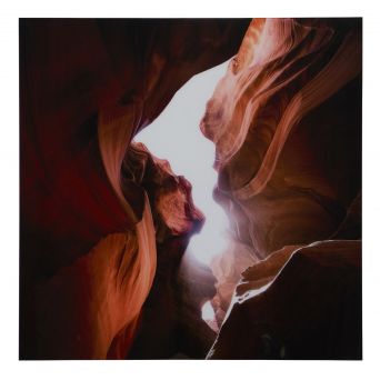 Glasschilderij Canyon Oranje - 100x100 cm