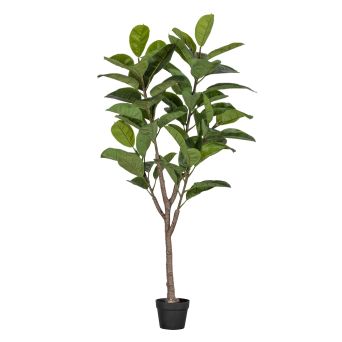 WOOOD Kunstplant Rubberboom Groen - 135 cm hoog