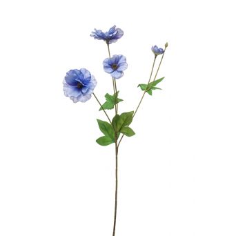 Kunstbloem Anemone Spray Blauw - 50 cm