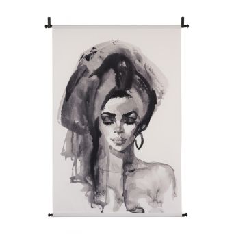 Wandkleed Vrouw Wit - 105x136 cm