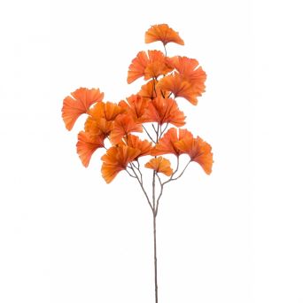Kunstbloem Ginkgo Oranje