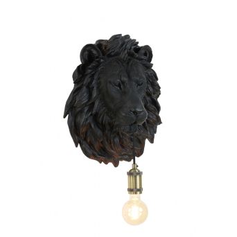 Wandlamp Lion Zwart