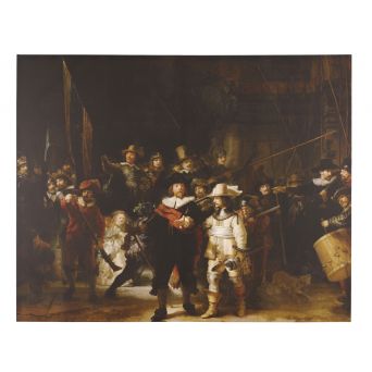 Canvasschilderij Nachtwacht - 150x120 cm