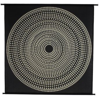 Wandkleed Cirkels Zwart - 146x134 cm